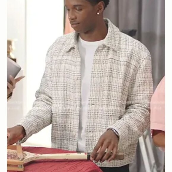 Zara Ivory Black Boucle Tweed Boxy Oversized Button Front Bomber Jacket Size M - Picture 2 of 16